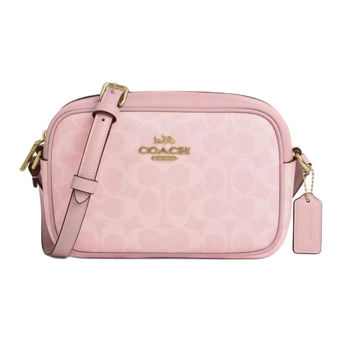 COACH Jamie Coated Canvas Camera Bag, Shoulder Bag Small Women's Pink