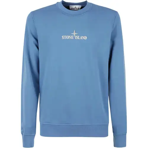 STONE ISLAND Logo Printed Crewneck Sweatshirt