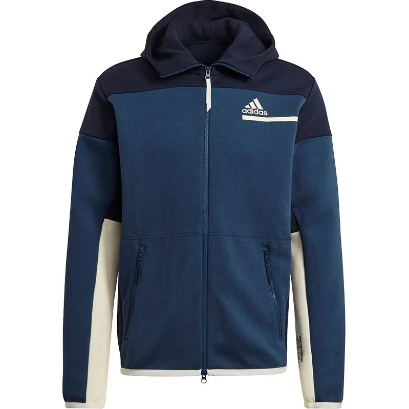 Adidas Jackets Men's Navy Blue Hooded Moderate Other