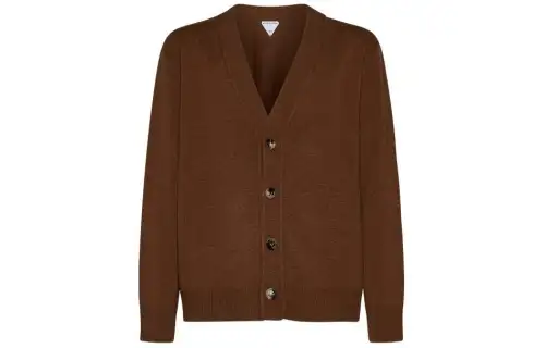Bottega Veneta Knitwear Men's Brown V Neck Moderate Other