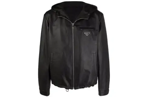 PRADA Logo plaque Zipped Jacket