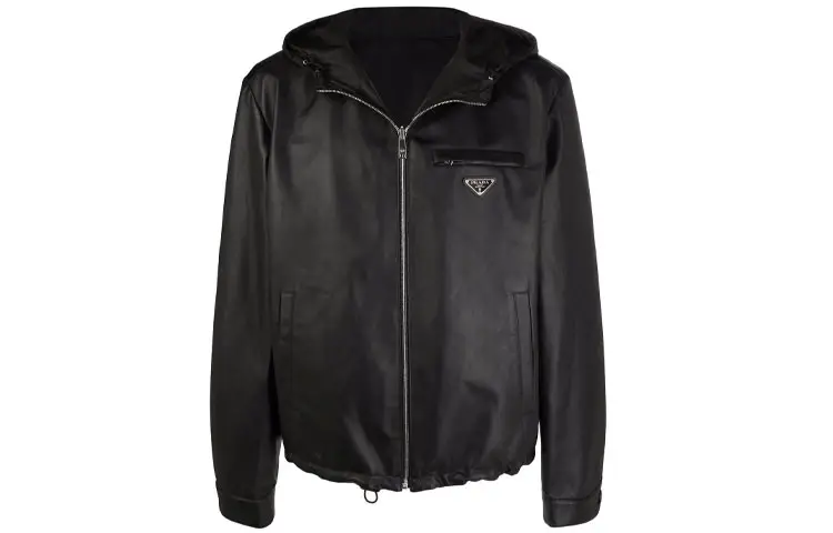 PRADA Logo plaque Zipped Jacket