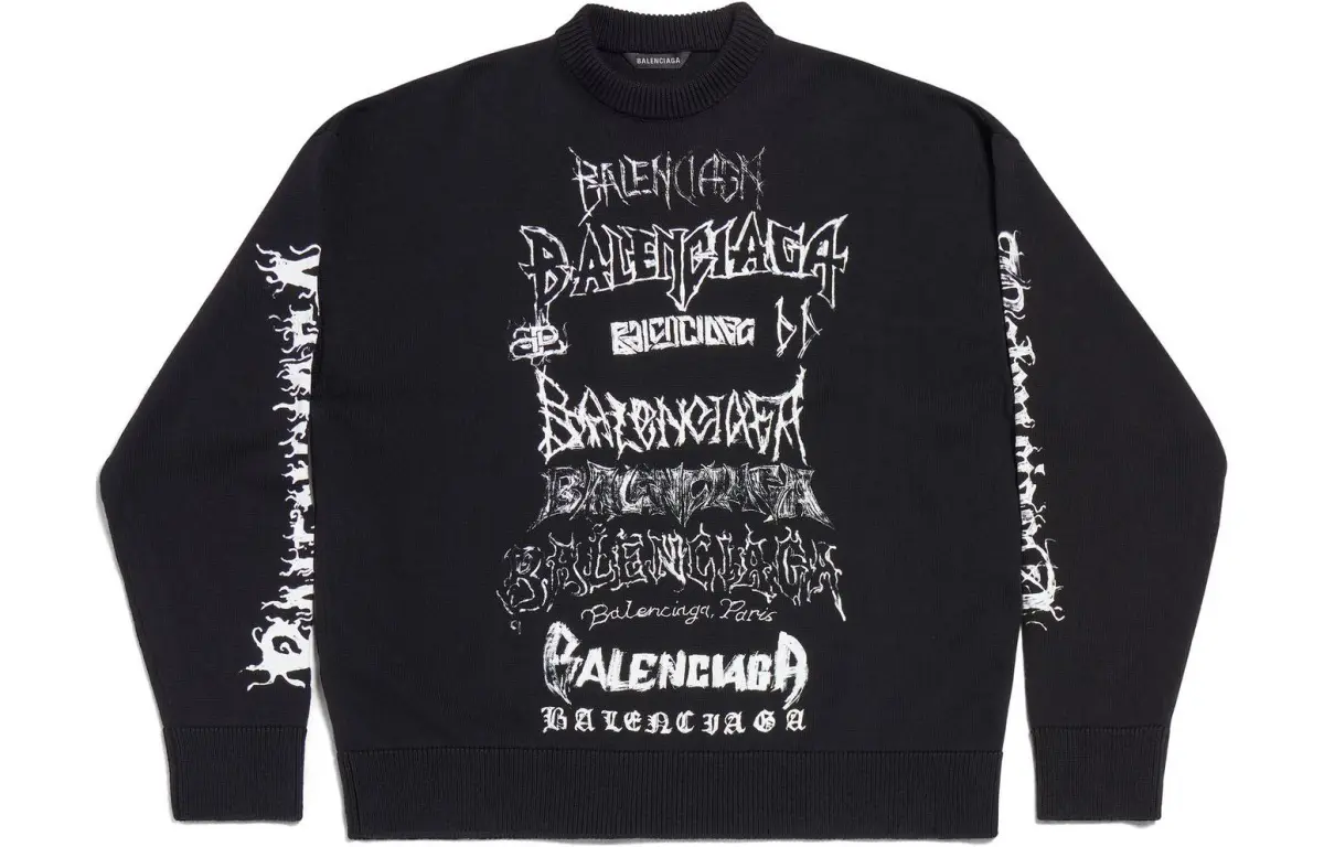 Balenciaga SS24 Knitwear Loose Fit Unisex Black