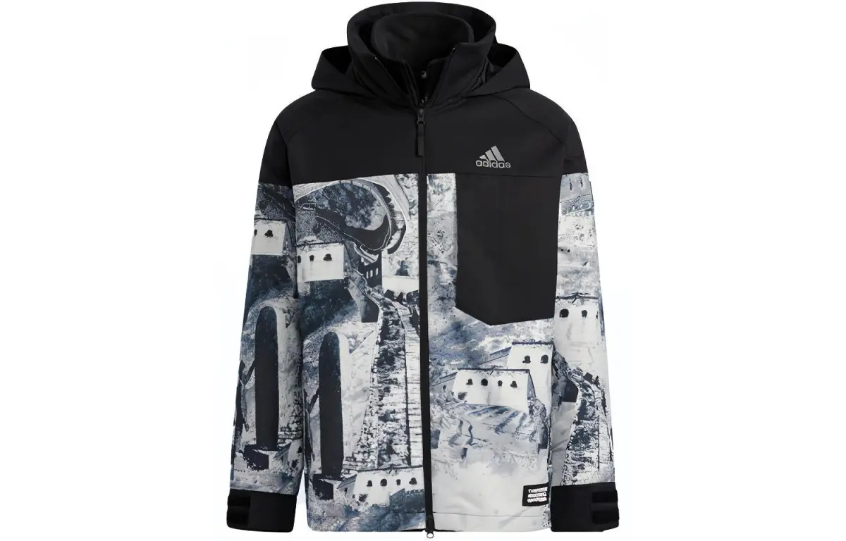 Adidas DWR Jackets Unisex Black Hooded (Non-detachable) Moderate Straight Fit