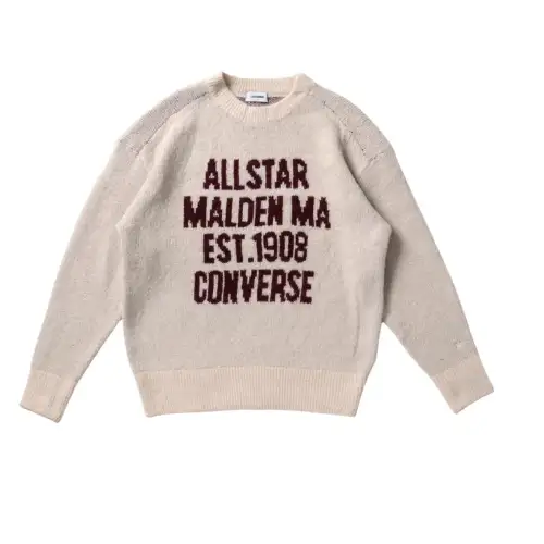 Converse Sweaters Unisex Ivory Crew Neck Moderate