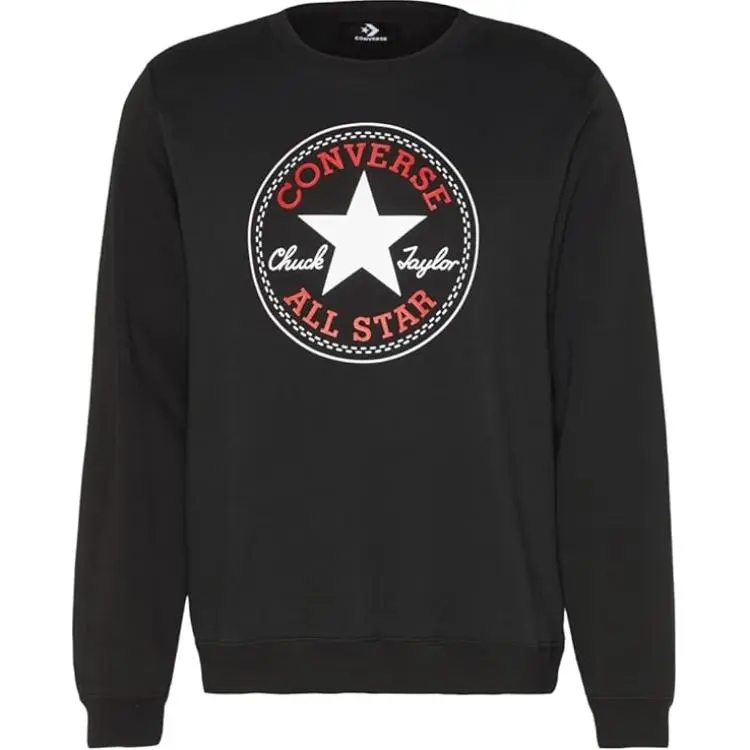 Converse Chuck Patch Stand Fit Core Crew Sweatshirt Unisex Black