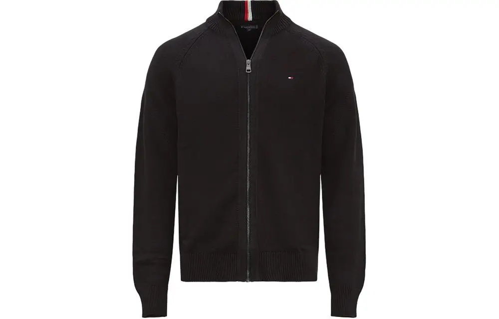 Tommy Hilfiger Knitted Fabric Cardigan Men's Black