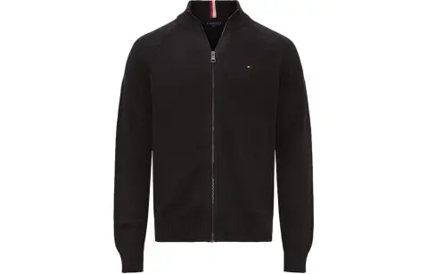 Tommy Hilfiger Knitted Fabric Cardigan Men's Black