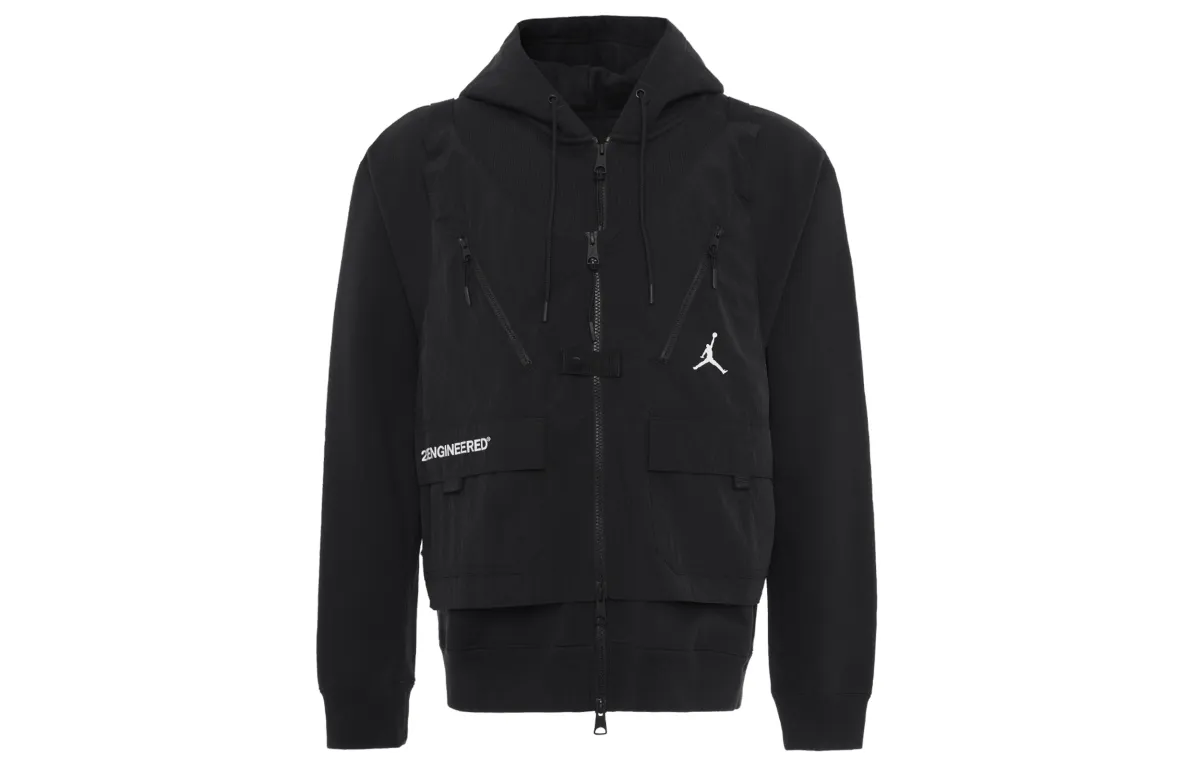 Jordan BRAN Jackets Men's Black Hooded Moderate Other