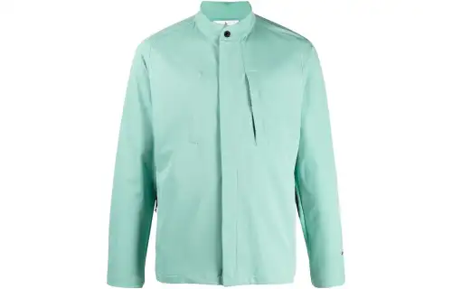 STONE ISLAND STONE ISLAND SS23 Marina Jackets Men's Mint Green Stand Collar Moderate Other