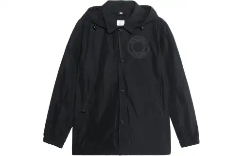 Burberry Logo Graphic Detachable Hood Windbreaker Jacket