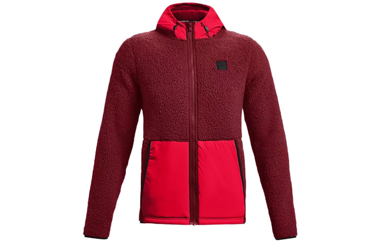 Under Armour Micro Jackets Men's Red Hooded Thickened