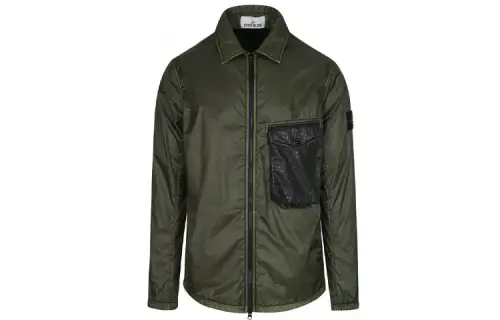 STONE ISLAND Jackets Men's Green Lapel Moderate Other