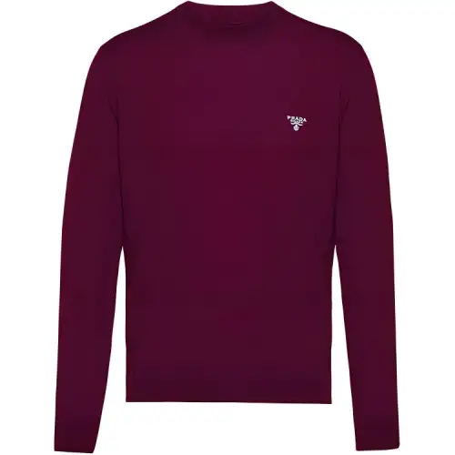 PRADA SS24 Sweater Men's Burgundy