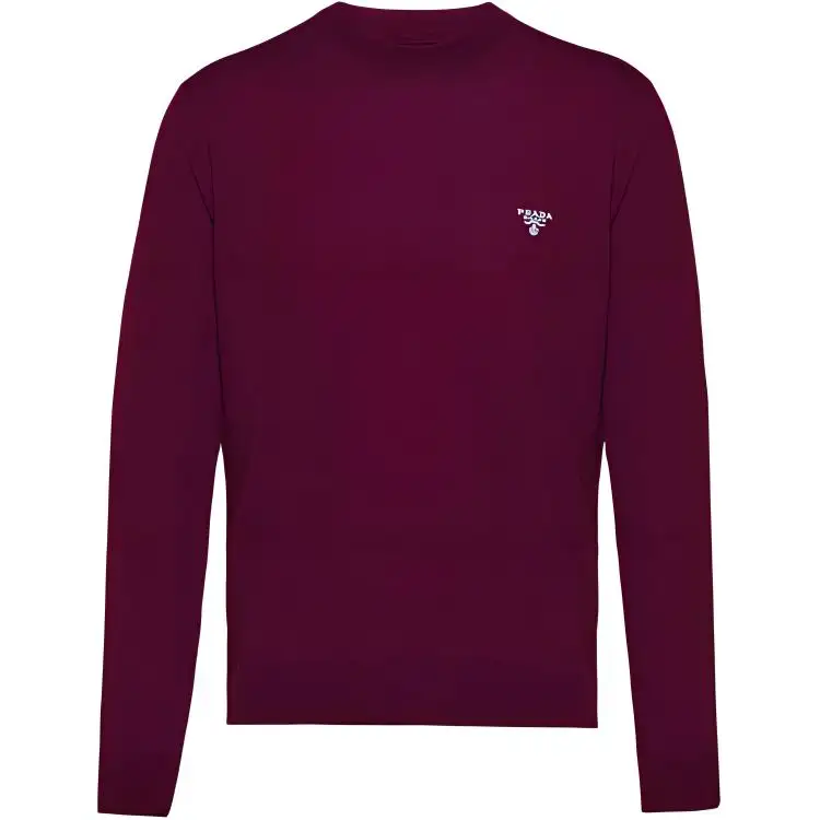 PRADA SS24 Sweater Men's Burgundy