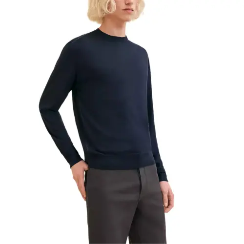HERMES FW24 Knitwear Men's Ocean Blue