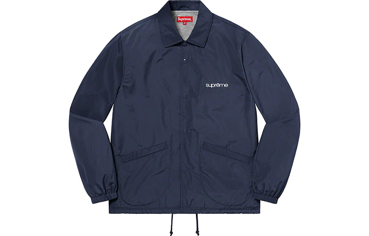 Supreme SS21 Week 17 Five Boroughs Coaches Jacket Logo solid color single-breasted coach American trendy jacket for men and women.