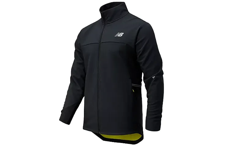 New Balance Jackets Men's Black Stand Collar Moderate Other