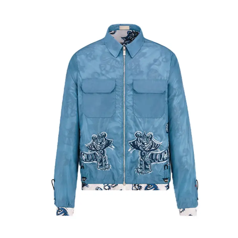 DIOR Quarterly New Products Jackets Men's Blue Lapel Moderate Other