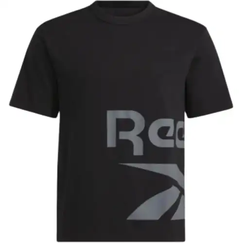 Reebok T Shirts Men's Black Crew Neck Moderate Straight Fit