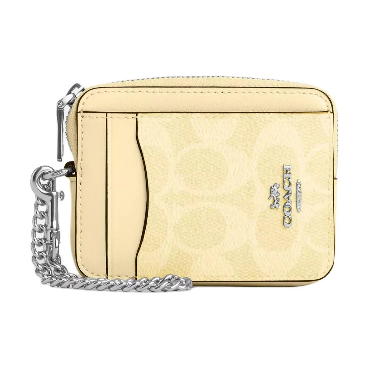 COACH CANVAS Coated Canvas Card Holders Women's Yellow