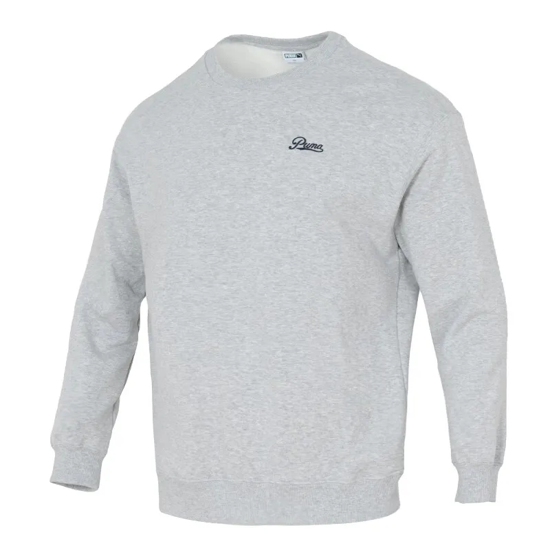 PUMA Sweatshirts Men's Gray Crew Neck Moderate Other