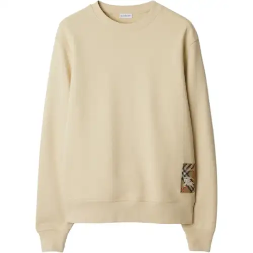 Burberry check-patch cotton sweatshirt