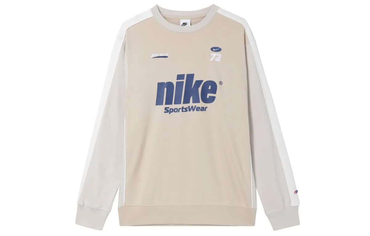 Nike Sweatshirts Men's Beige Crew Neck Moderate