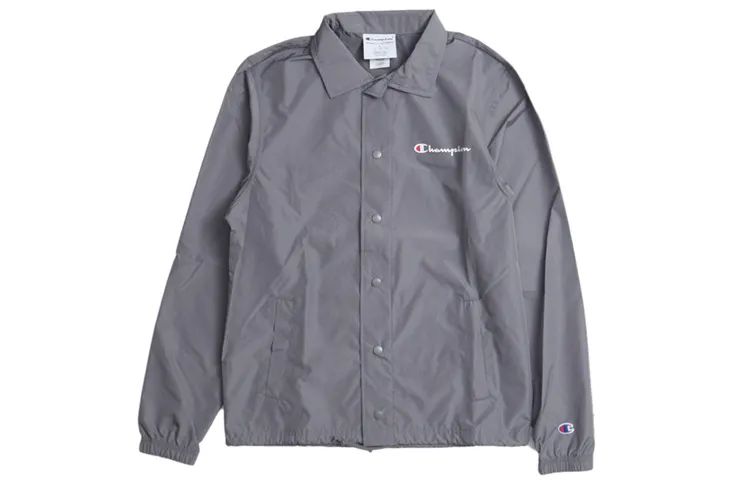 Champion Jackets Unisex Gray Lapel Thin Instructor