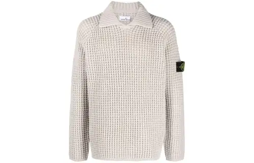 STONE ISLAND Compass Patch Collared Jumper