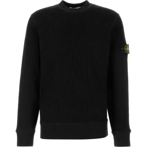 STONE ISLAND Logo-Patch Crewneck Sweatshirt