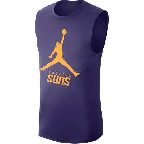 Jordan Tank Tops Men's Purple Crew Neck Moderate Straight Fit