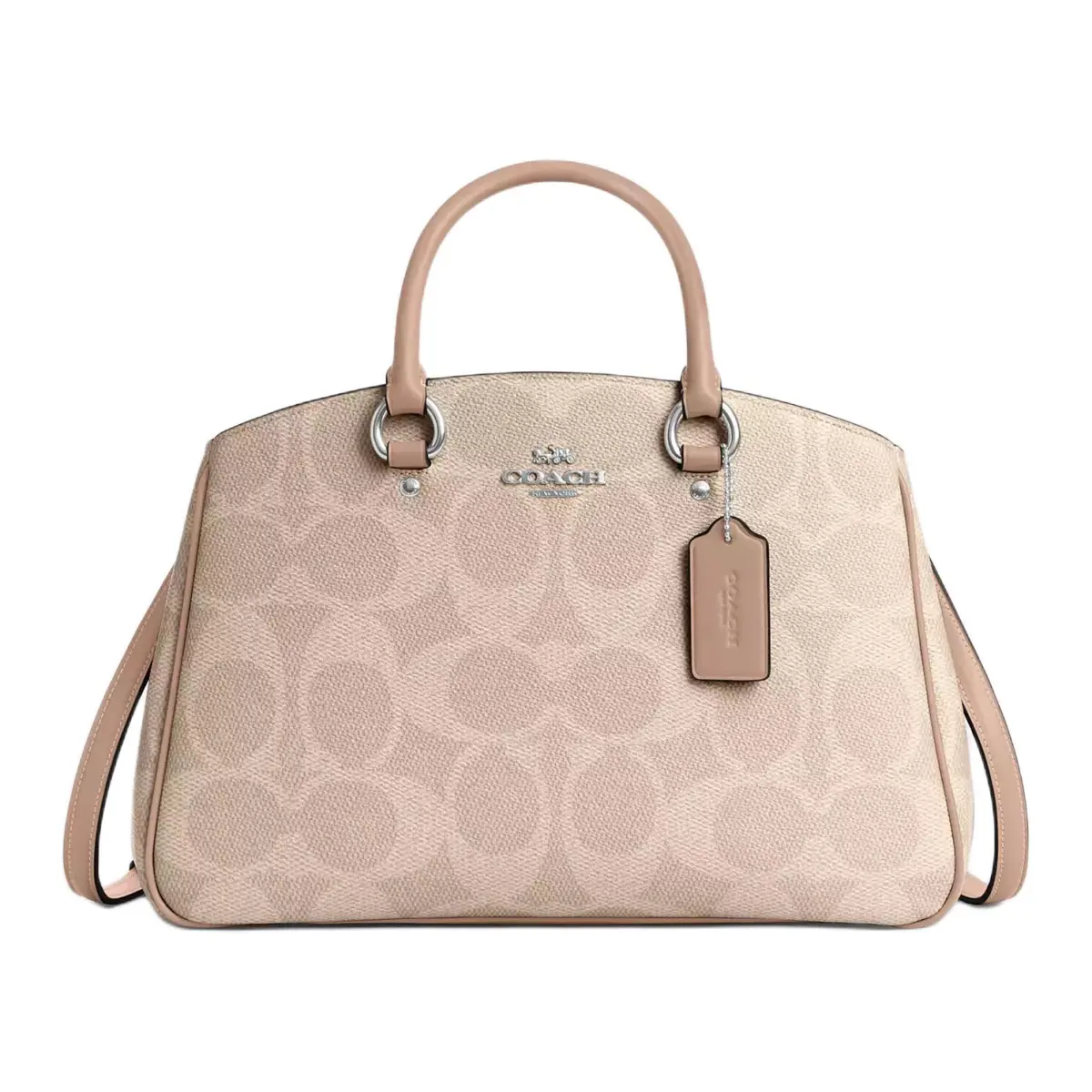 COACH Coated Canvas Tote Bag, Shopping Bag, Shoulder Bag, Handbag Large Women's Sand