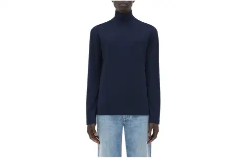 Bottega Veneta Jersey High Neck T Shirt Sweater Men's Blue