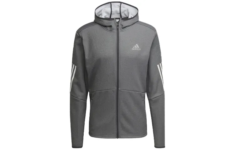 Adidas Jackets Men's Gray Hooded Moderate Other