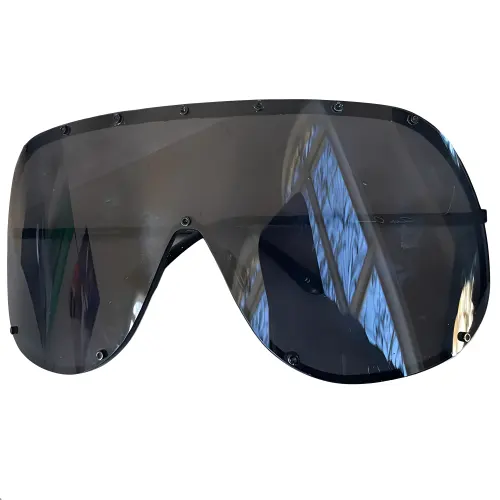 RICK OWENS/RO Stainless Steel Irregular Shape Sunglasses Men's Black