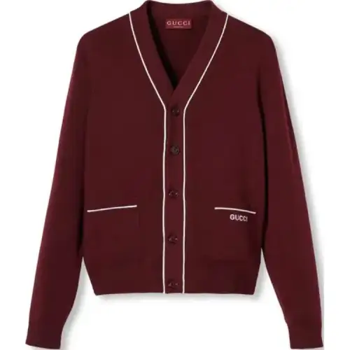 GUCCI SS24 Knitwear Men's Burgundy
