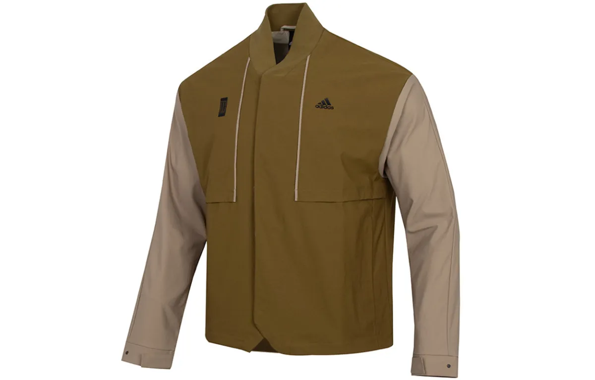 Adidas Jackets Men's Olive Baseball Collar Moderate