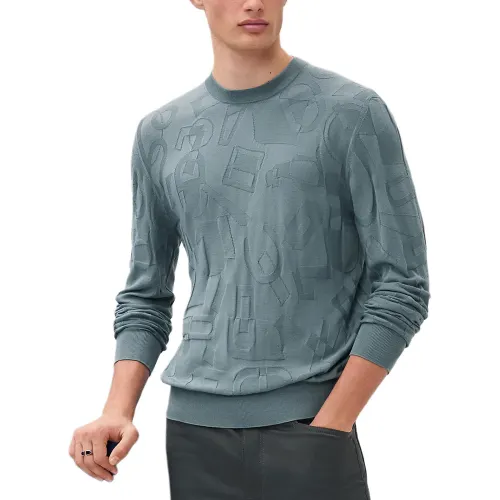 HERMES Sweaters Men's Gray Crew Neck Moderate Other