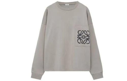 LOEWE Sweaters Men's Gray Crew Neck Moderate Other