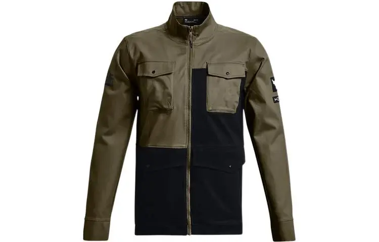 Under Armour Project Jackets Men's Tent Green Stand Collar Moderate