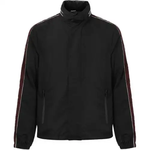 PRADA Jackets Men's Black Collarless Moderate Other
