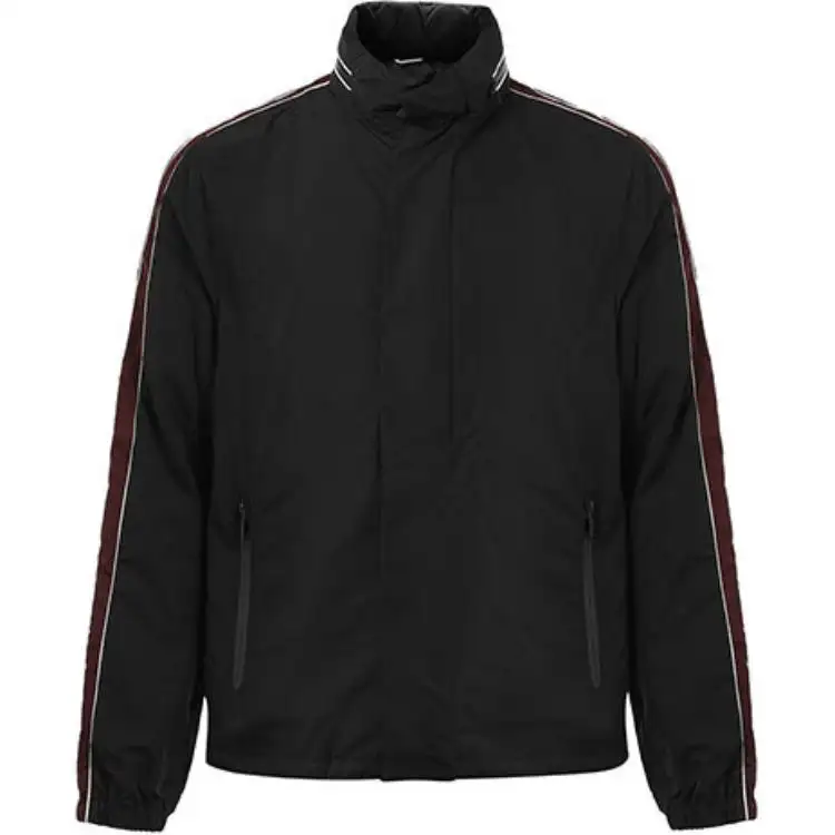 PRADA Jackets Men's Black Collarless Moderate Other