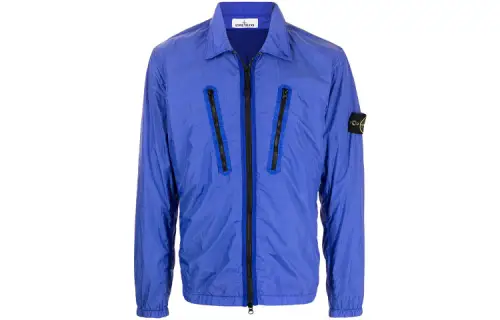 STONE ISLAND Jackets Men's Blue Lapel Moderate Other