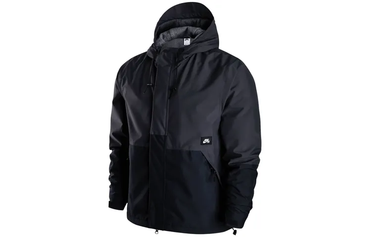 Nike Jackets Unisex Black Hooded Thickened Other