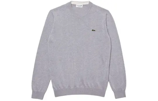 LACOSTE Sweaters Men's Gray Crew Neck Moderate Other
