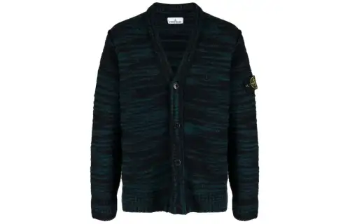 STONE ISLAND Compass-badge Wool-blend Cardigan