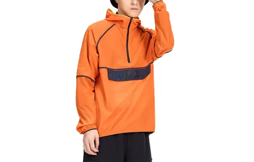 ANTA Jackets Men's Fresh Orange Yellow Hooded Moderate Other