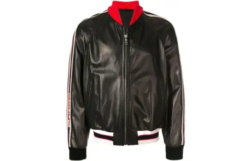 GUCCI Jackets Men's Black Baseball Collar Moderate Other
