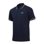 Li Ning Polo Shirts Men's Blue Polo Collar Moderate Straight Fit